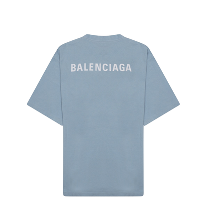Back T-shirt Medium Fit in Light Blue/white