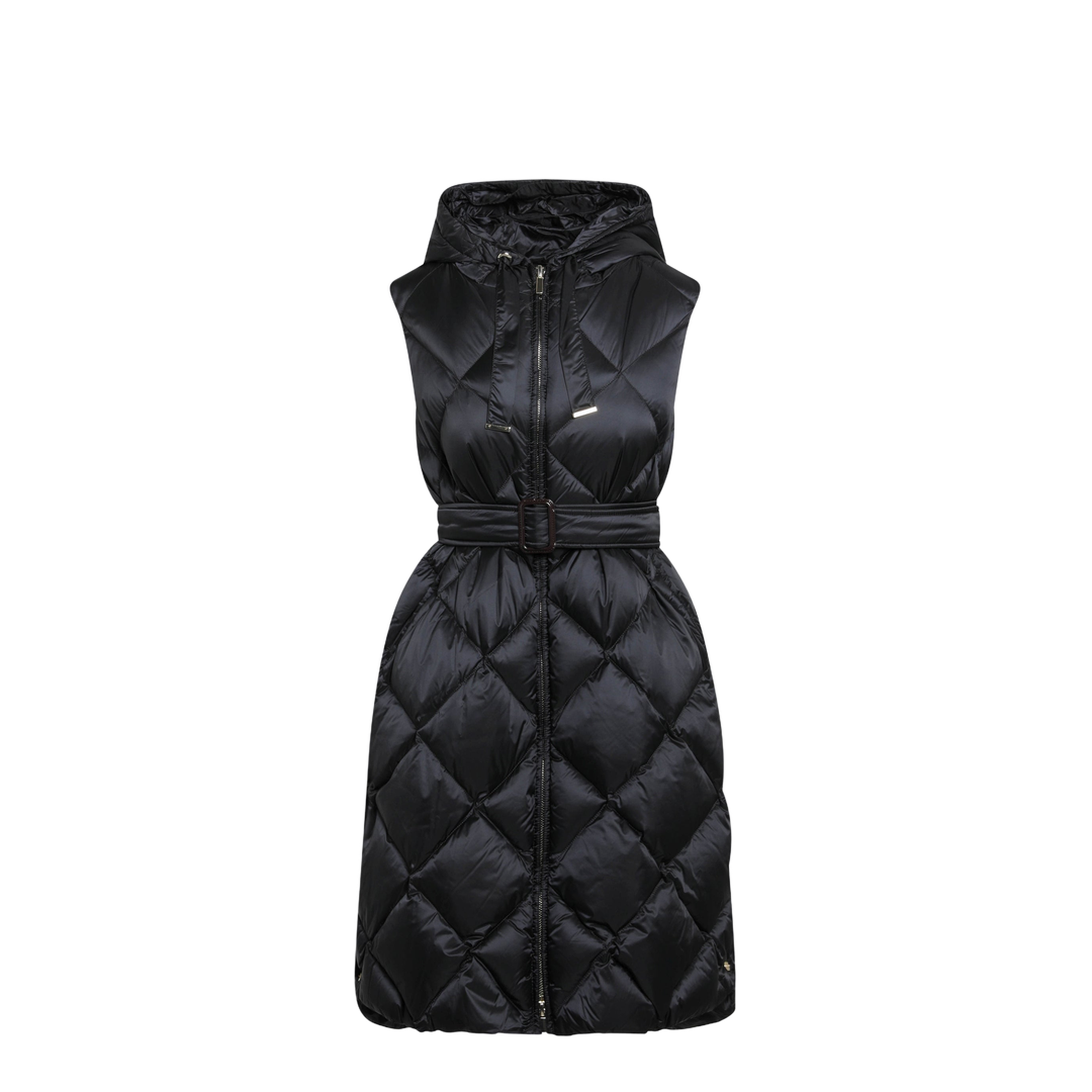 MAYFEYR - Max Mara - Black Belted Sleeveless Down Jacket - TREGILNY002