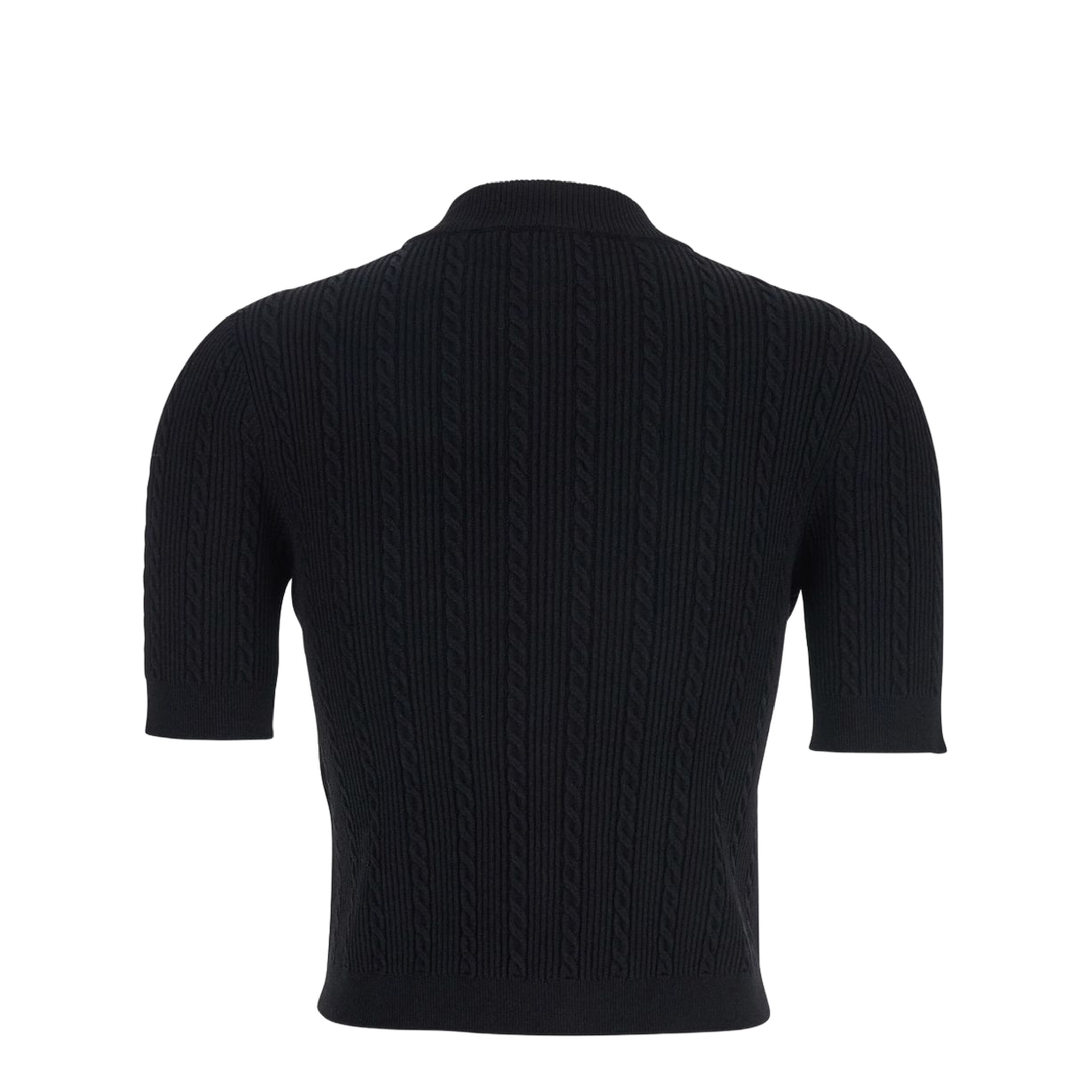 Black Cable Knit Cardigan