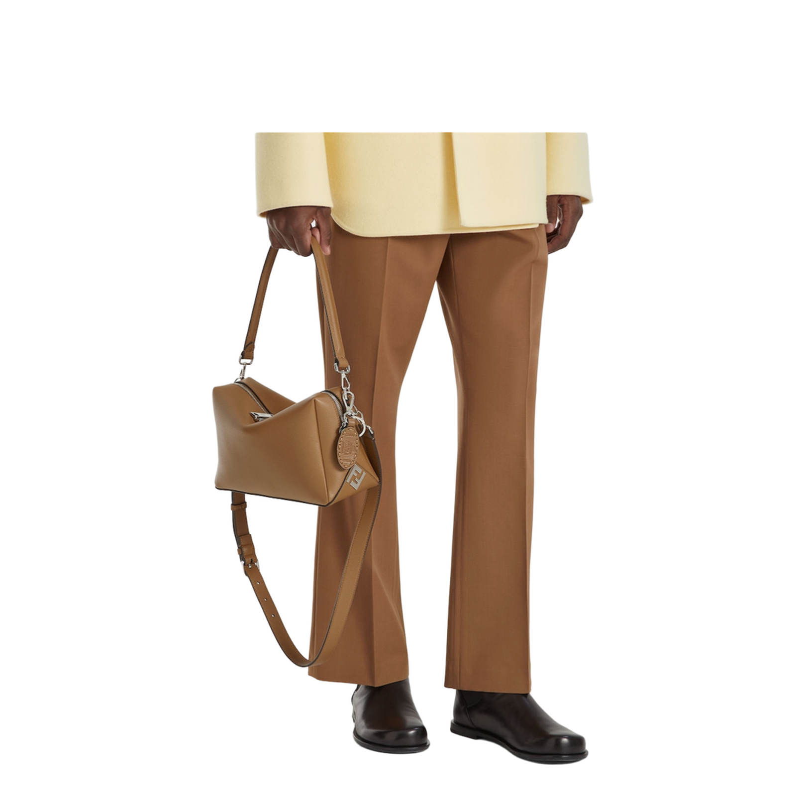 Handbag with Double Zipper and Adjustable Strap