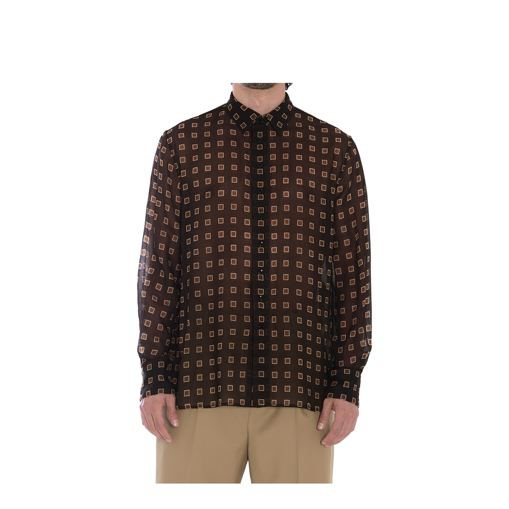 Shirt with geometric pattern