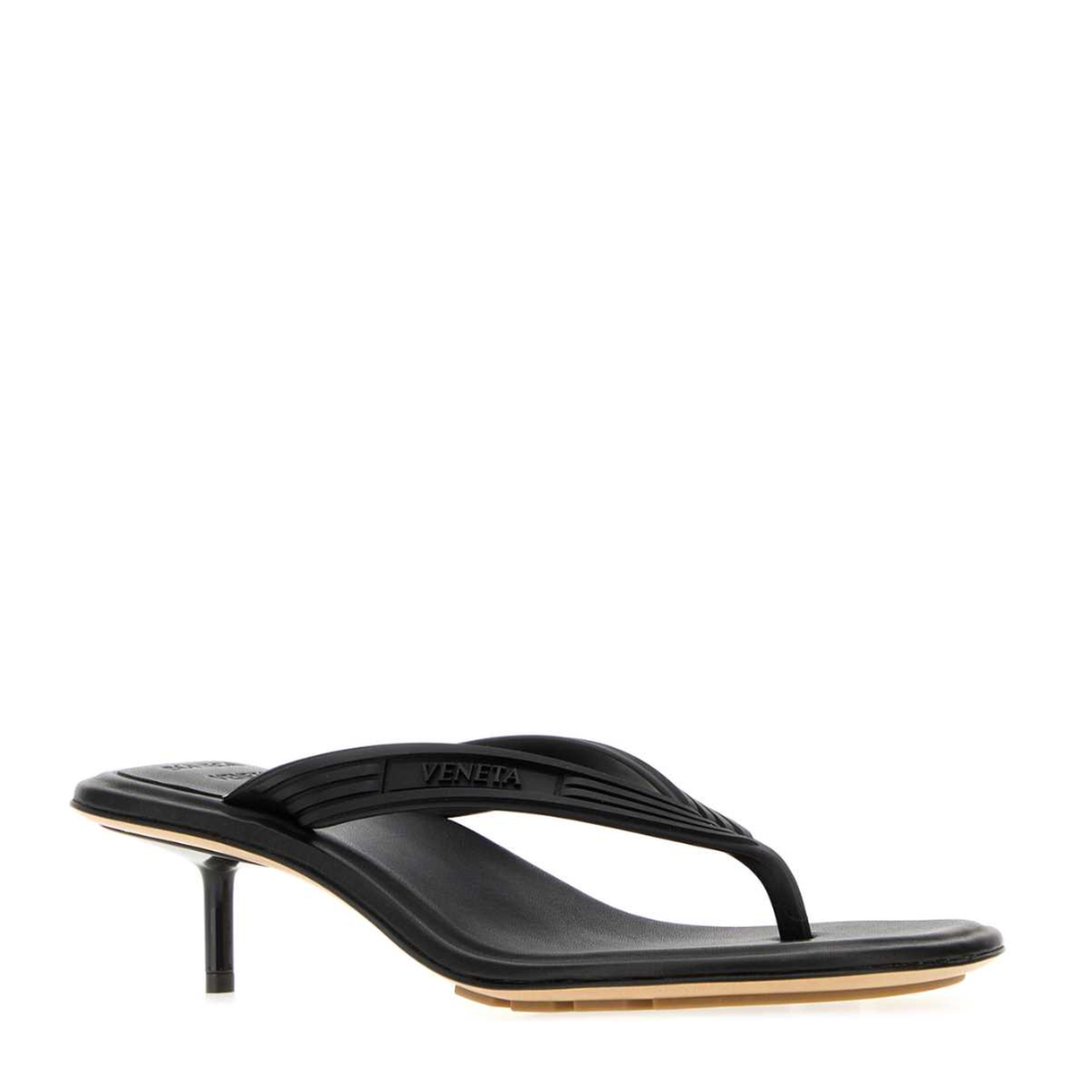 MAYFEYR - Bottega Veneta - Black Rubber Thong Mules - 868251V00P51000