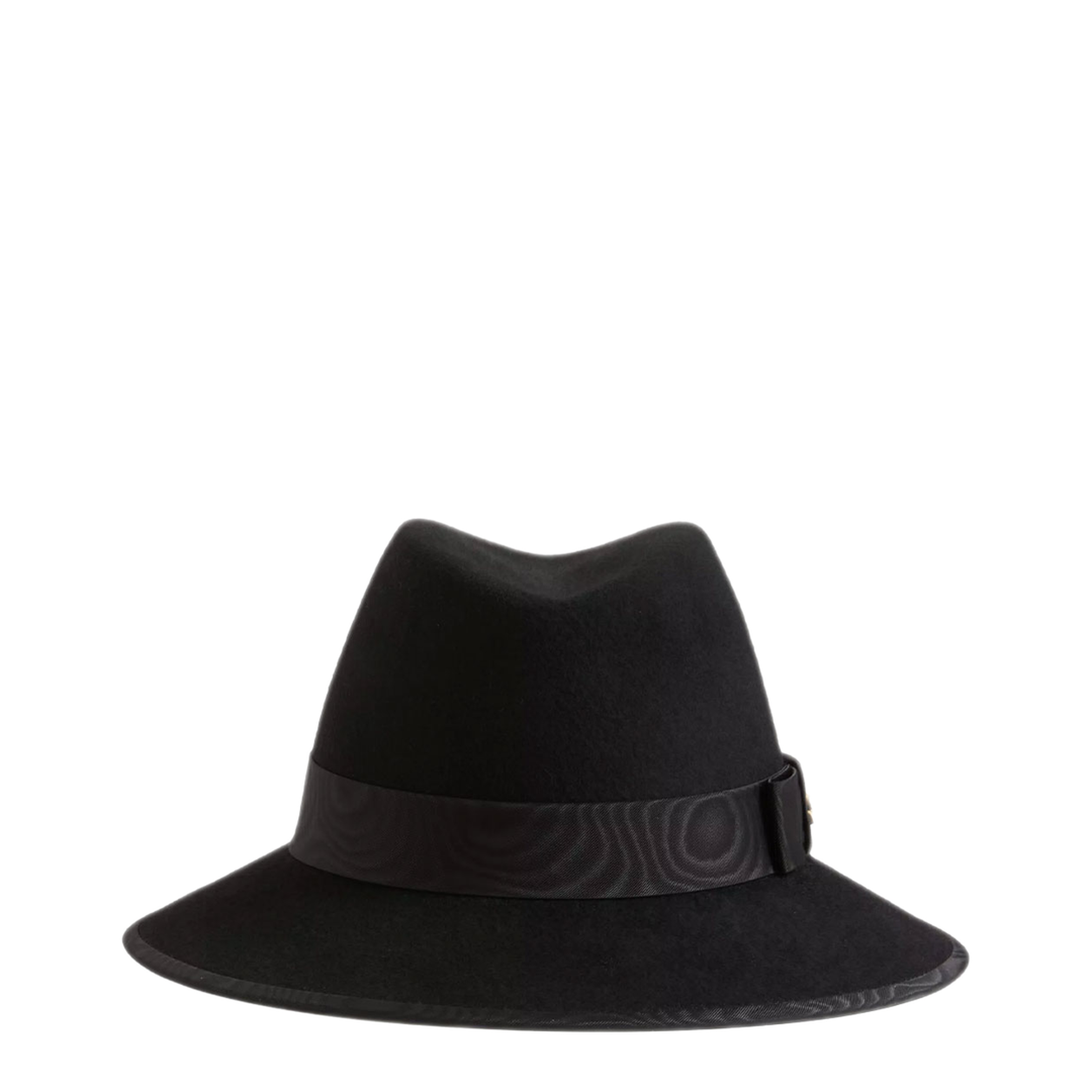 MAYFEYR - Valentino - Vlogo Signature Felt Hat With Moiré Ribbon - WHAA12RKX3GF