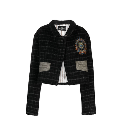 Wool Blend Cropped Jacket