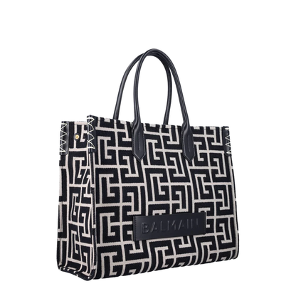 B-Army 42 Monogram Jacquard and Leather Tote Bag