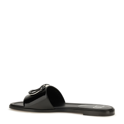 MAYFEYR - Valentino - Vlogo Patent Leather Slide Sandals - 9W2S0BD5DUW0NO