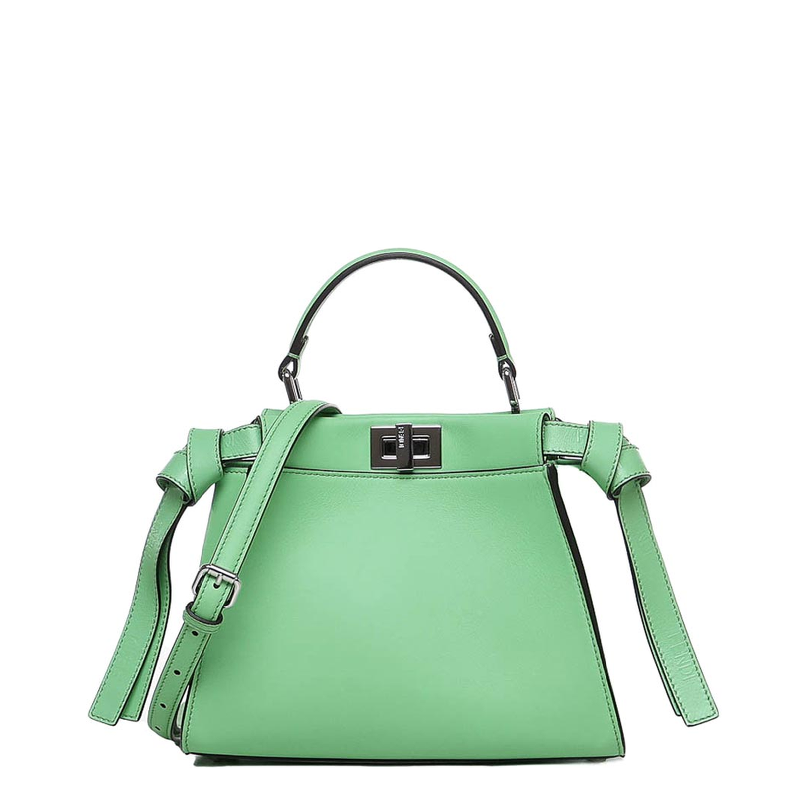 Peekaboo Mini Leather Top Handle Bags - Green