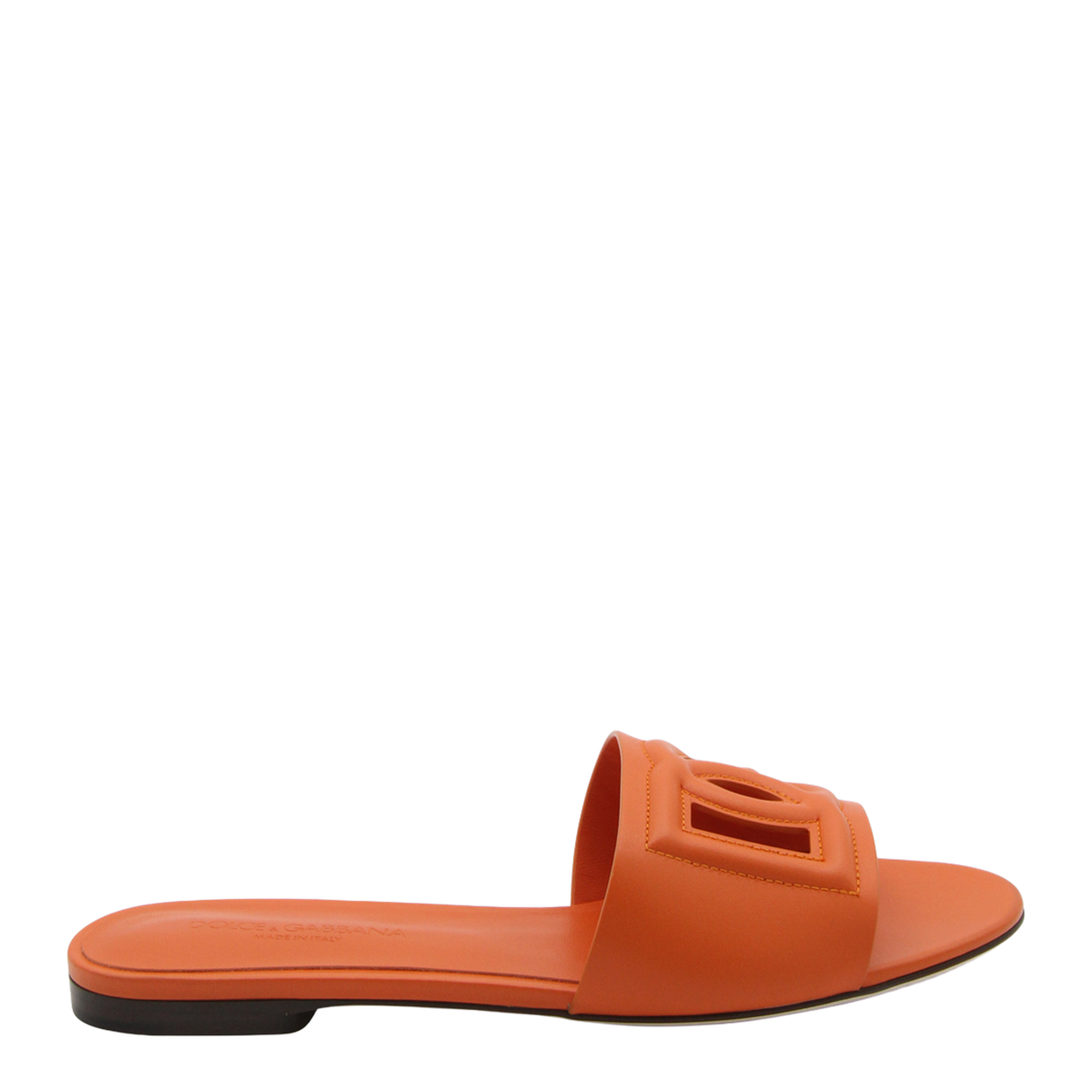 Calfskin Sliders with Logo