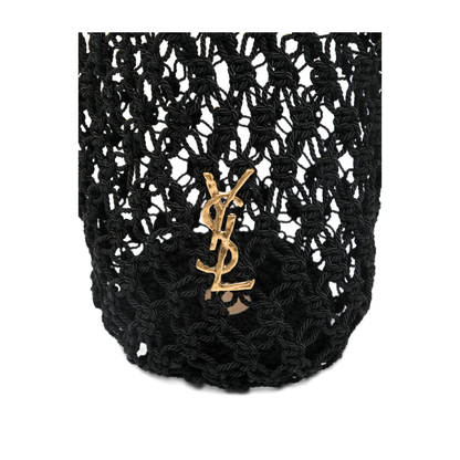 Cassandre Large Crochet Tote Bag - Black