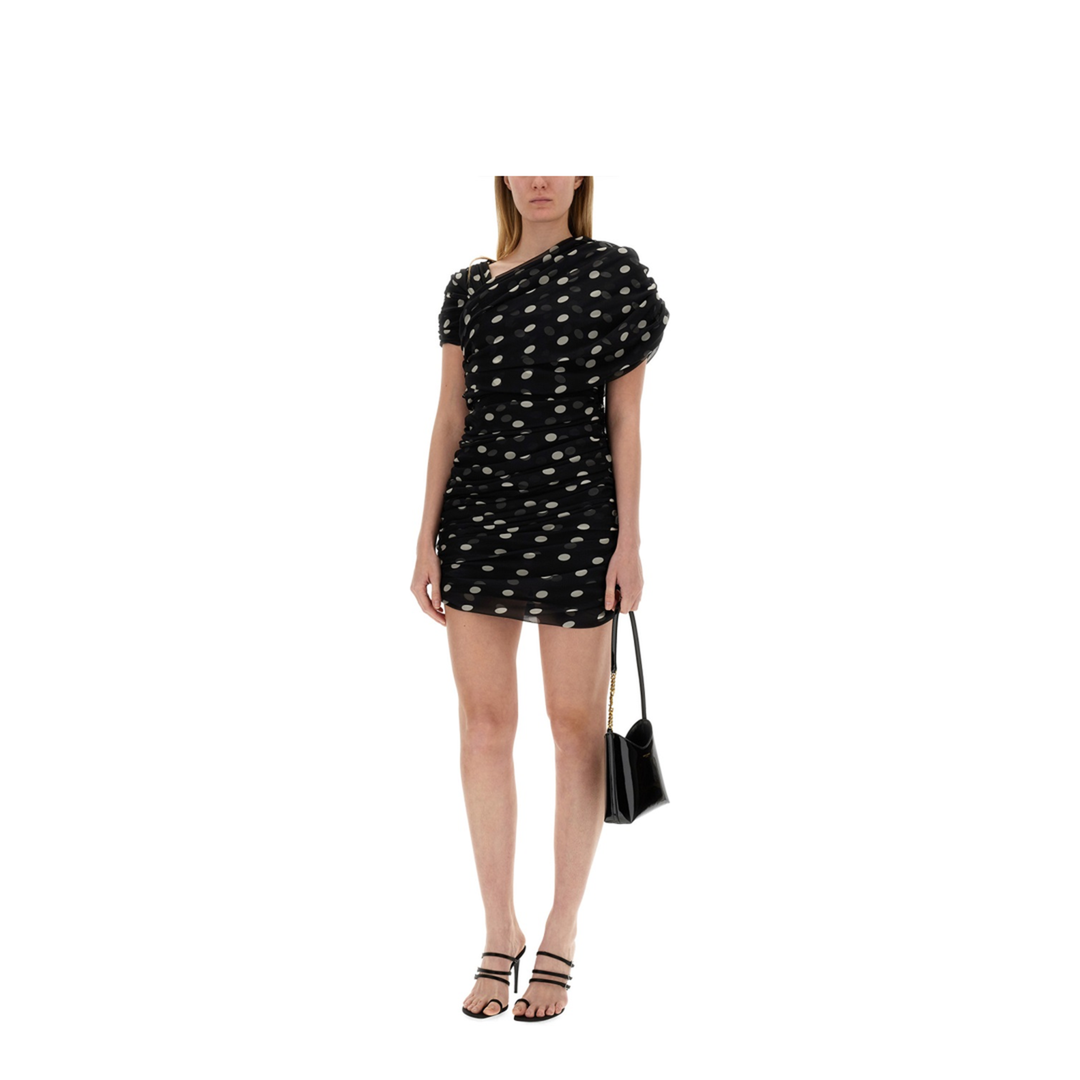Silk Dress with Polka Dot Pattern