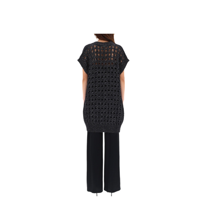 Vest with Perforated Workmanship