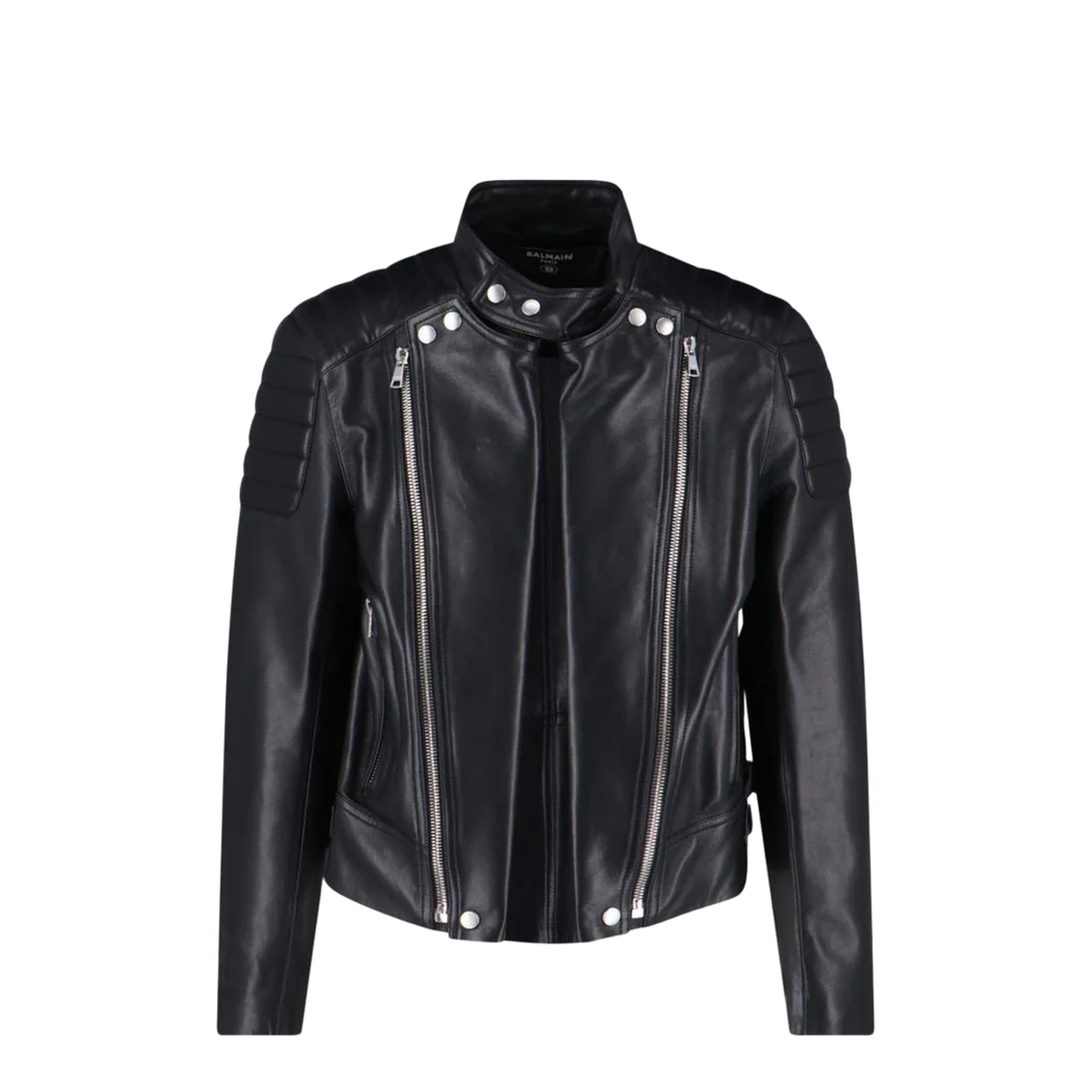 Leather Biker Jacket - Black