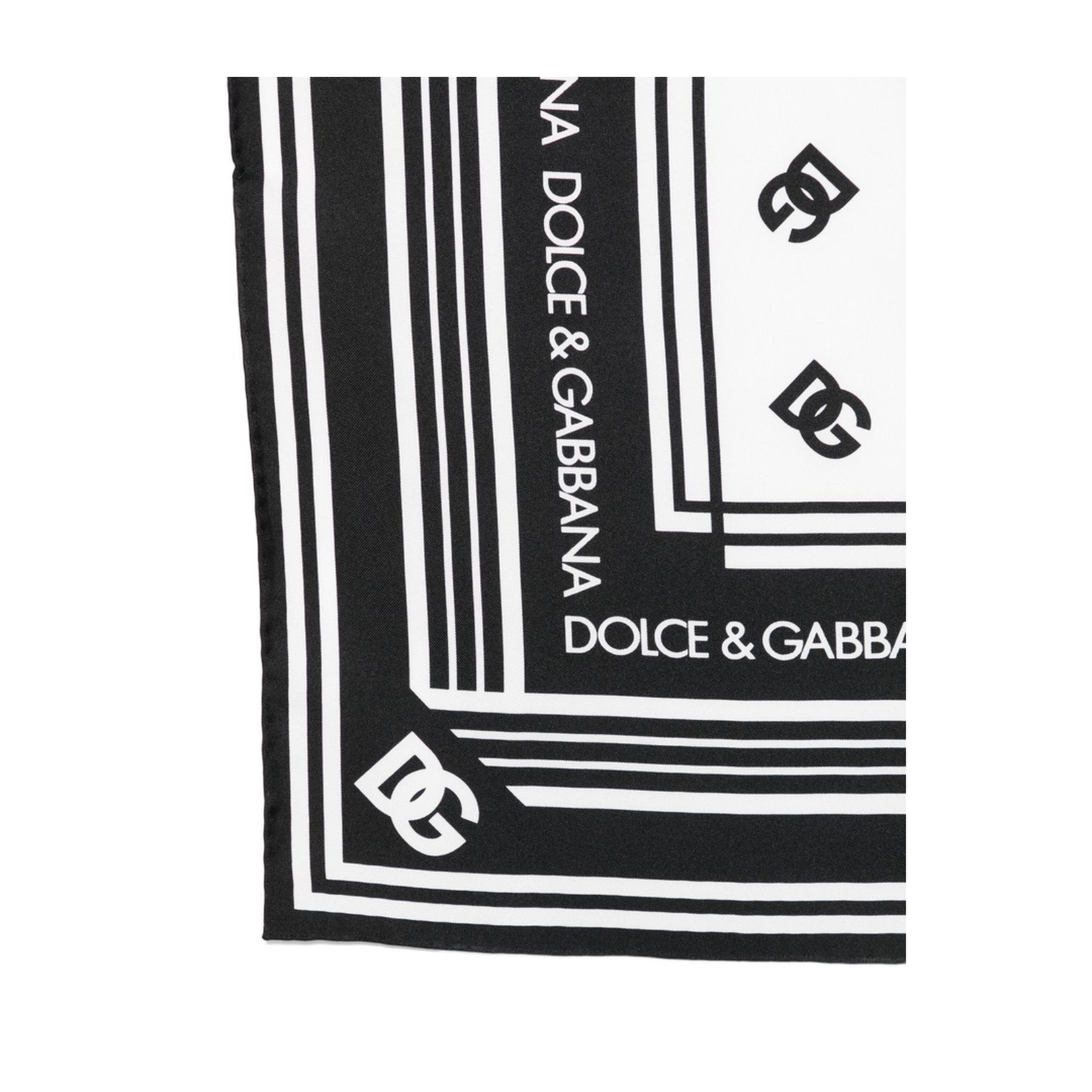 Printed Silk Scarf - Black
