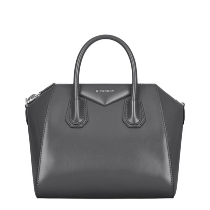 Antigona Small Leather Handbag - Dark Grey