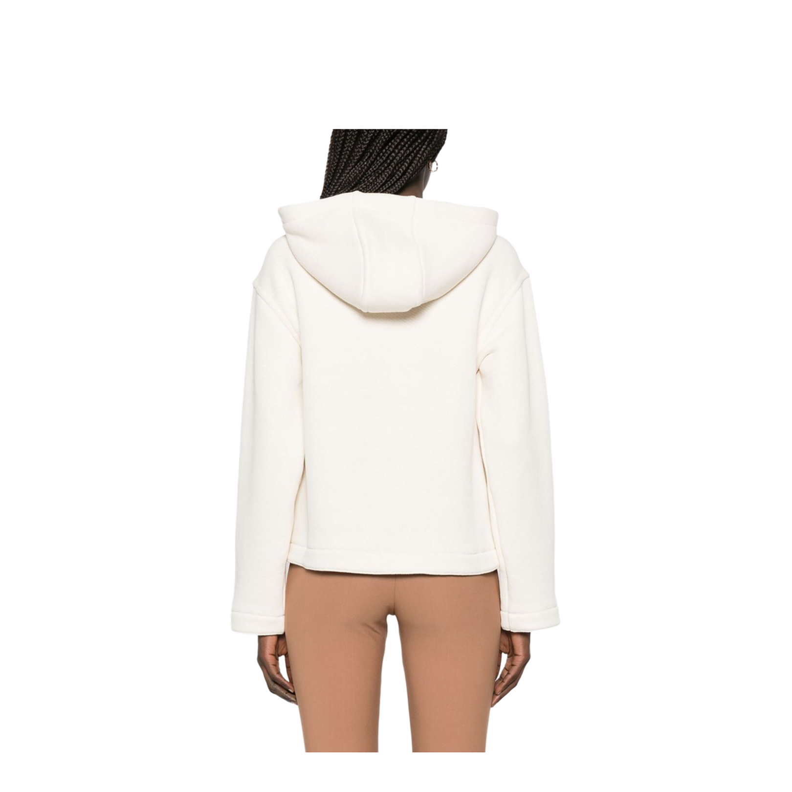 Pure Logo Cotton Hoodie In White