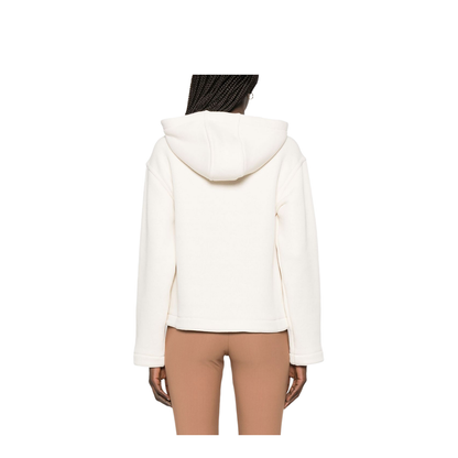 Pure Logo Cotton Hoodie In White
