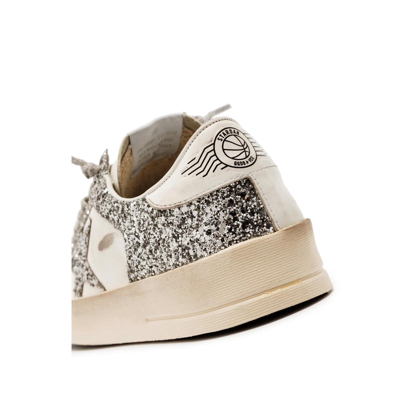Stardan Sneakers in White and Silver Glitter