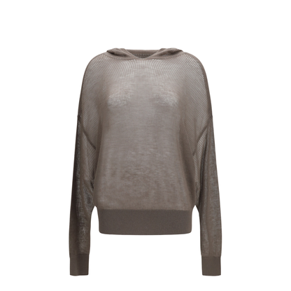 MAYFEYR - Rick Owens - Semi-Sheer Knit Hoodie - RO01F6660RIBWSL