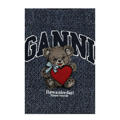 MAYFEYR - Ganni - Medium Denim Tote Bag With Bear - B2110028