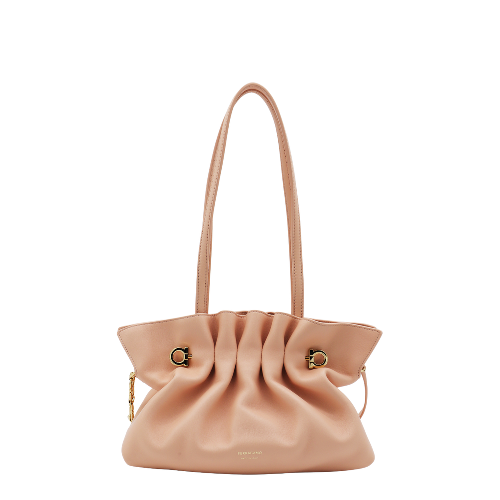 Light Piercing S Leather Top Handle Bag