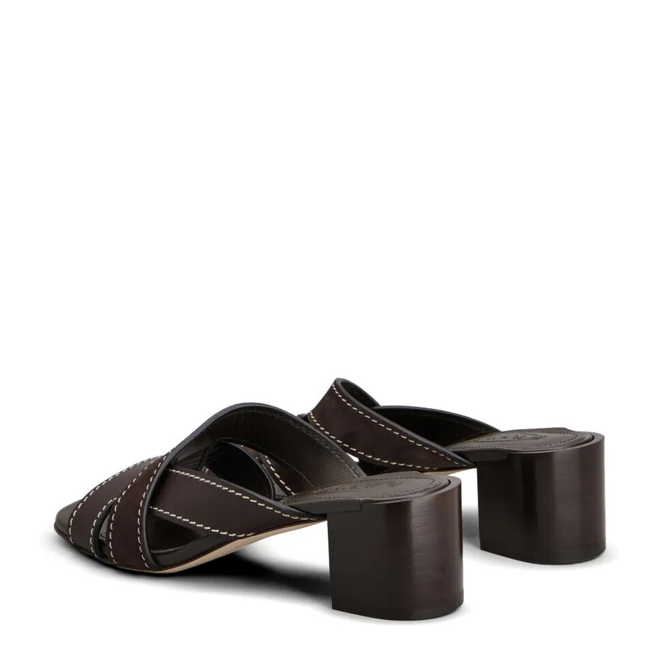 MAYFEYR - TOD`S - T Shaped Band Crossing Leather Sandals - XXW03L0KG70V1SS808