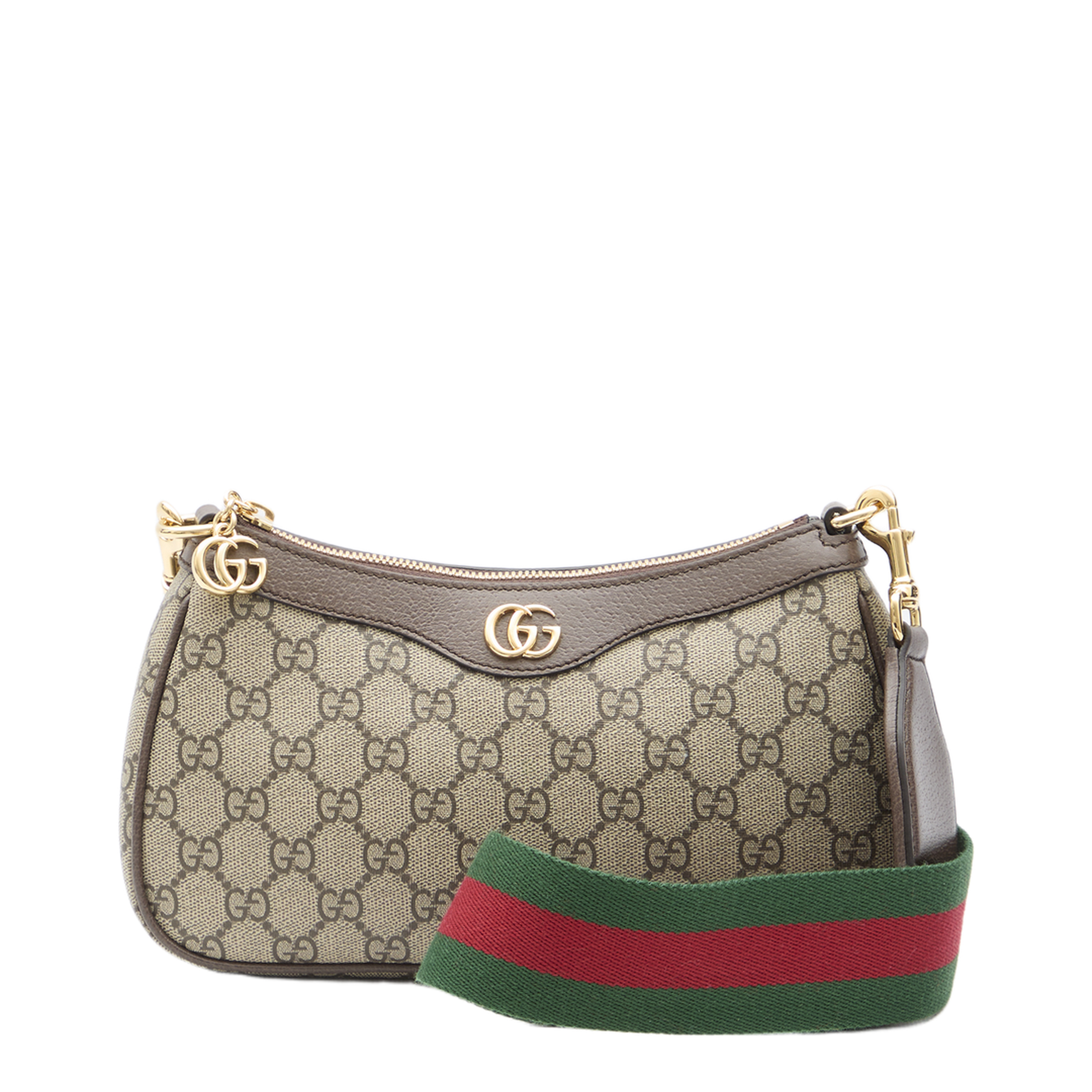 Ophidia Mini Leather Bag - Brown