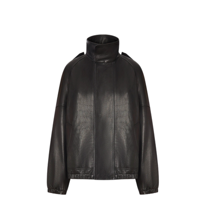 MAYFEYR -  - High-Neck Oversized Leather Jacket - 858507YCNF2
