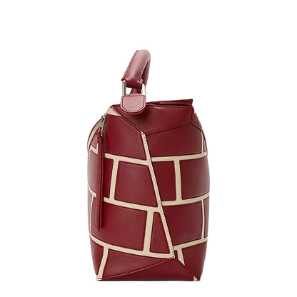 Large Puzzle Edge Bag in Classic Calfskin Red