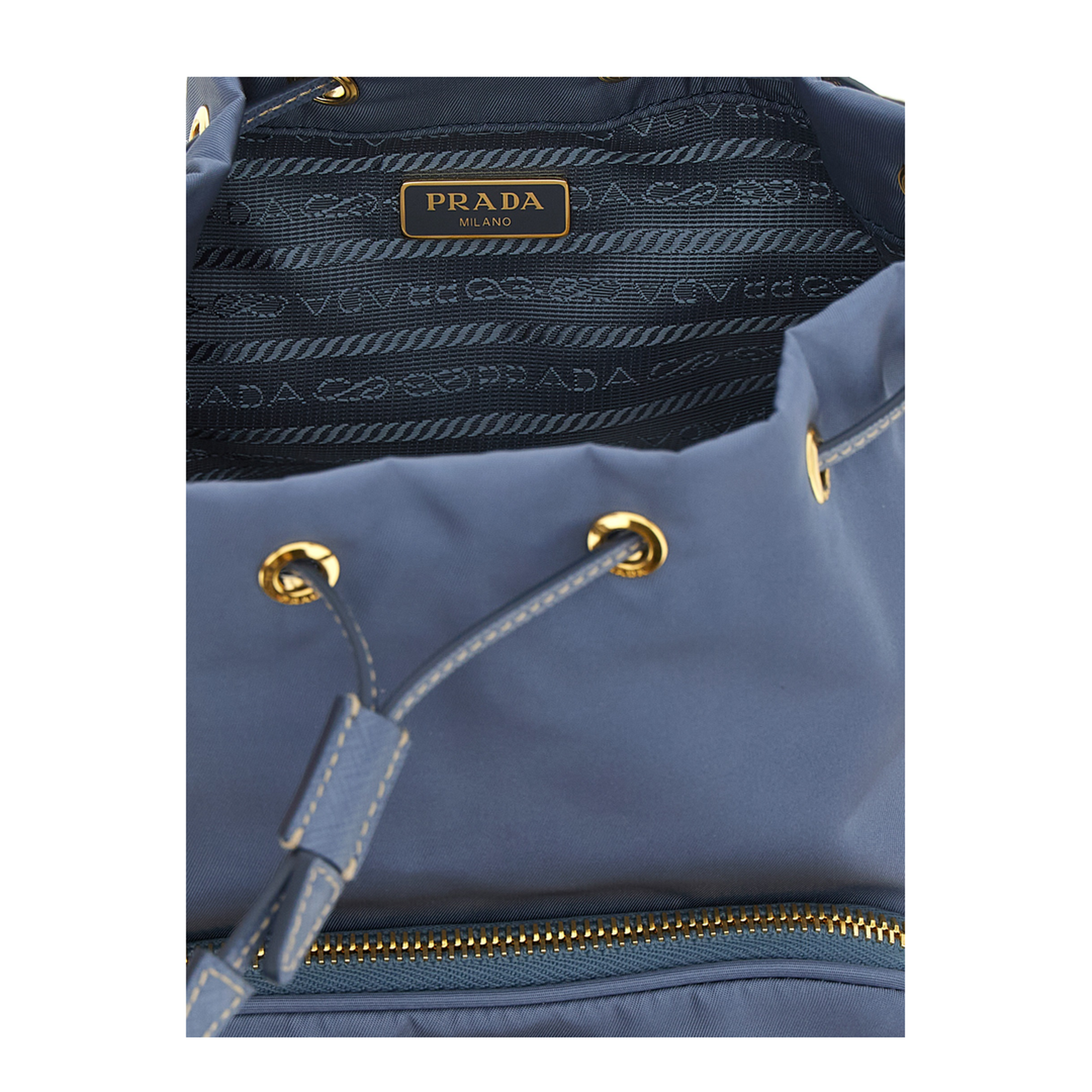 Cerulean Blue Re-Nylon Duet Bucket Bag