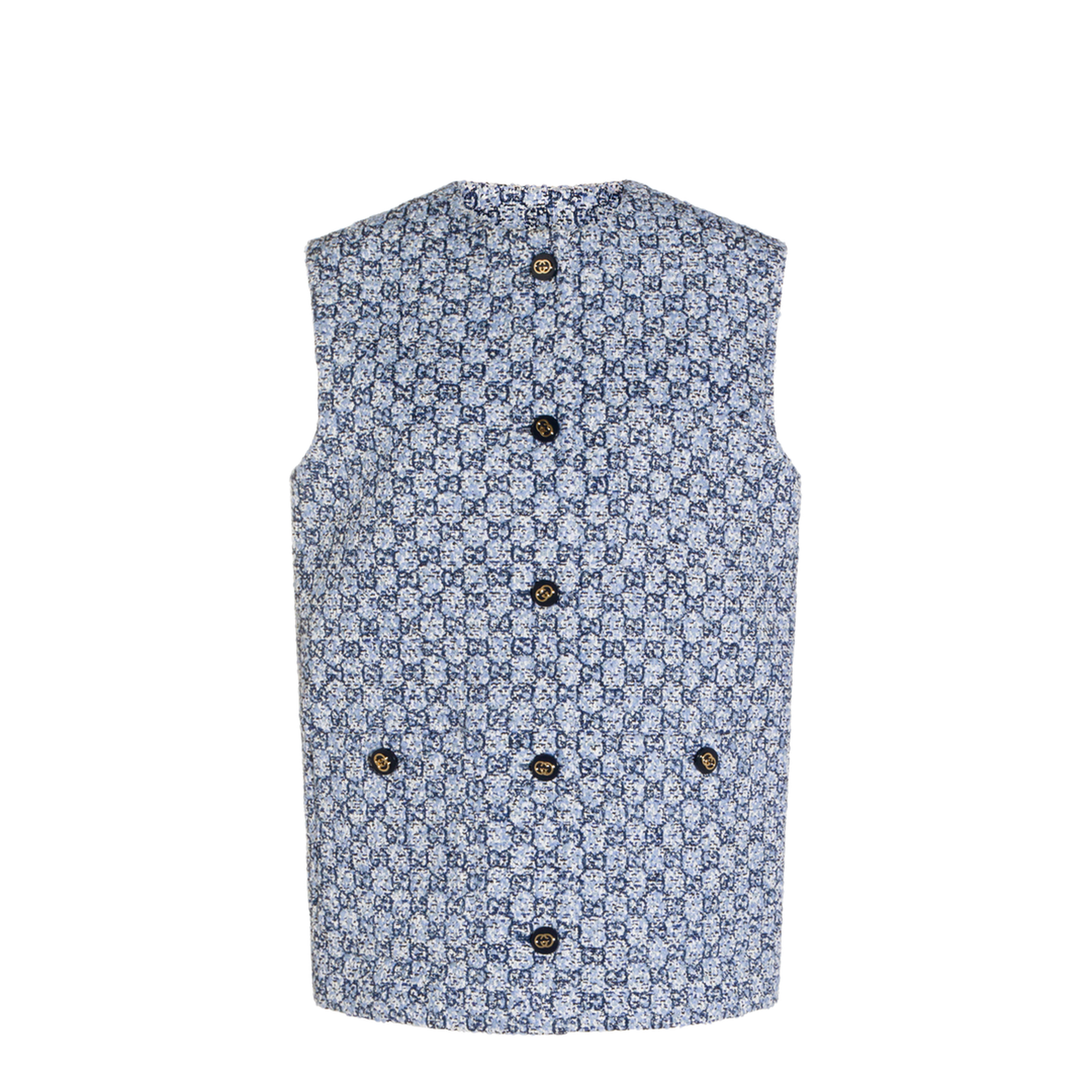 Multicolor Tweed Gilet