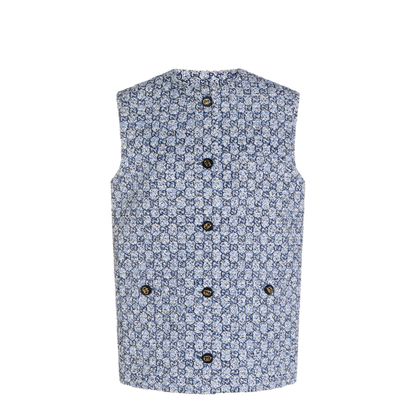 Multicolor Tweed Gilet