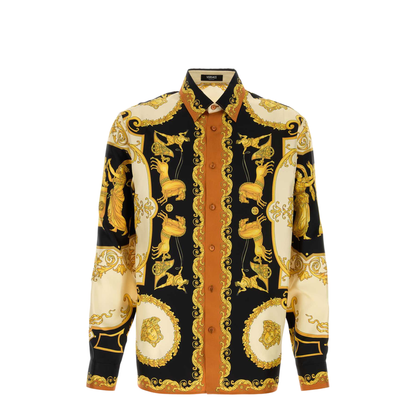 Silk Shirt Multicolor Motif