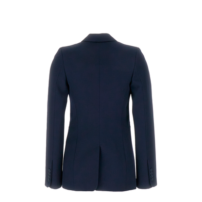 Navy Blue Wool Blazer