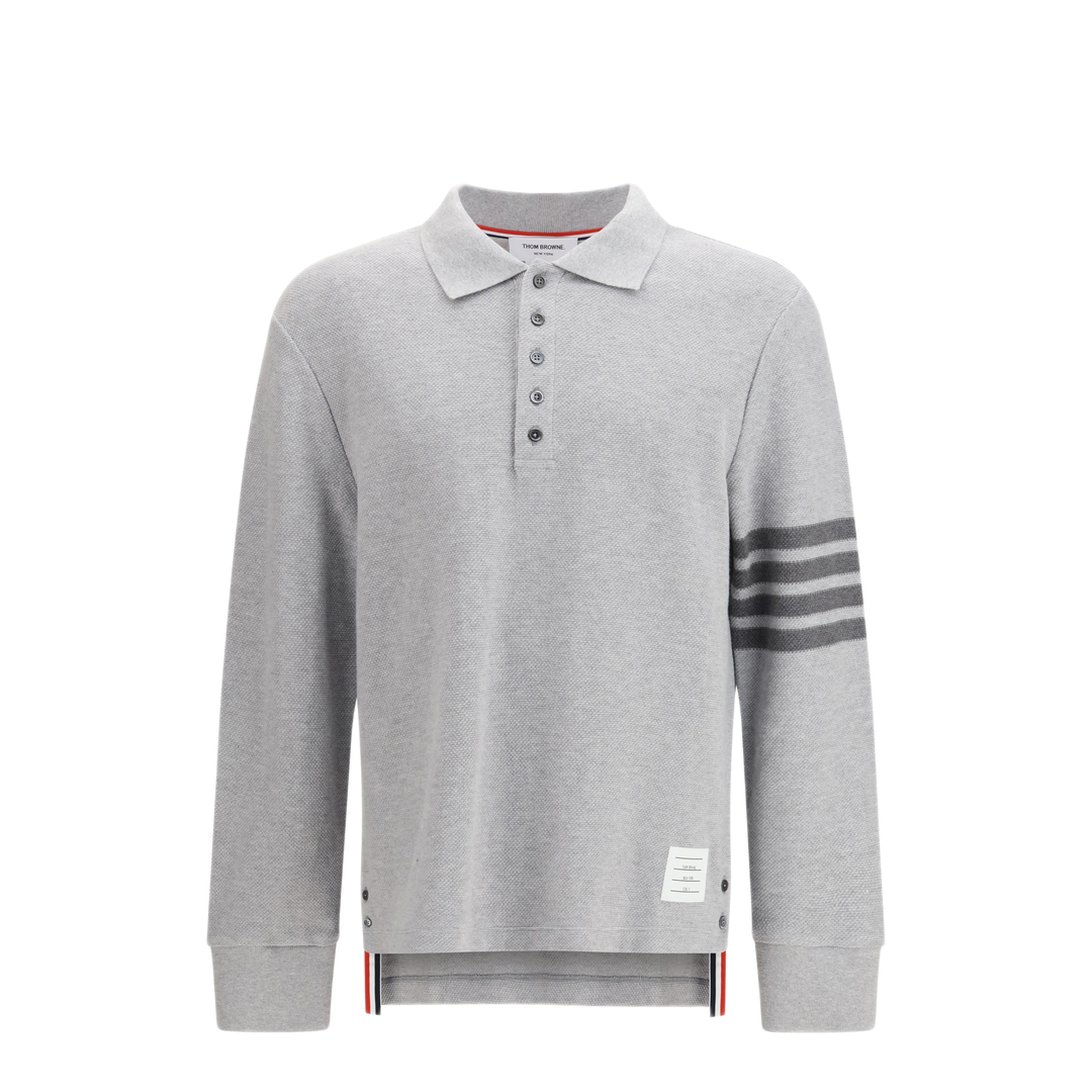 MAYFEYR - Thom Browne - Piqu Long Sleeve Polo - MJP234AJ0248050