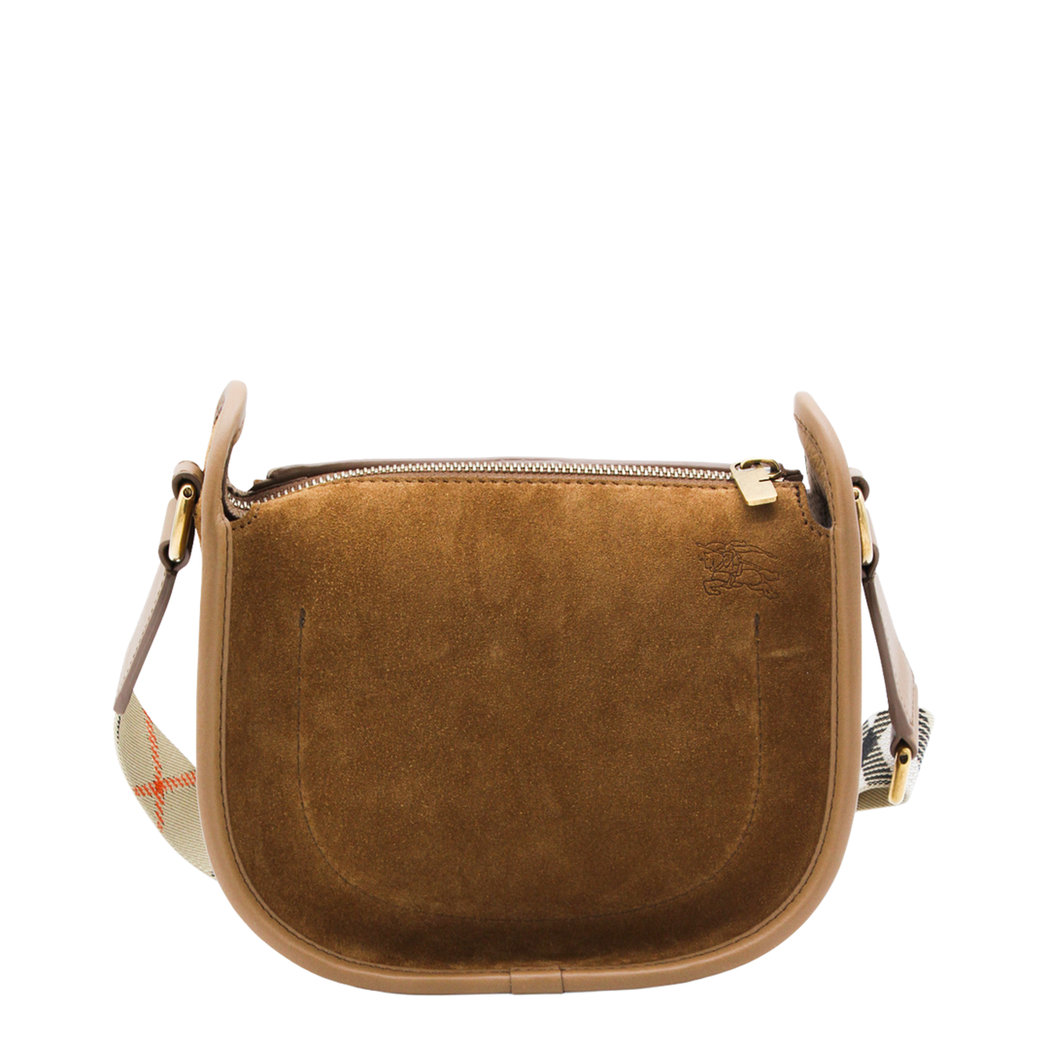 Mini B Clip Suede Messenger Bag - Hazel Brown