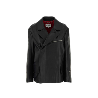 MAYFEYR - Mm6 Maison Margiela - Black Leather Jacket - S62AN0137M07005900