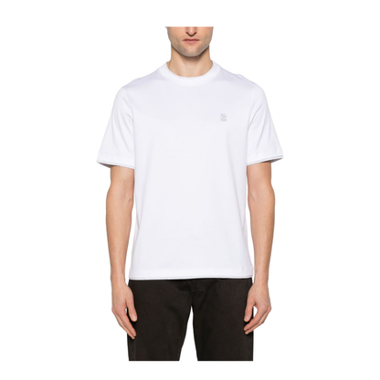 White Crew Neck Short Sleeves T-shirt