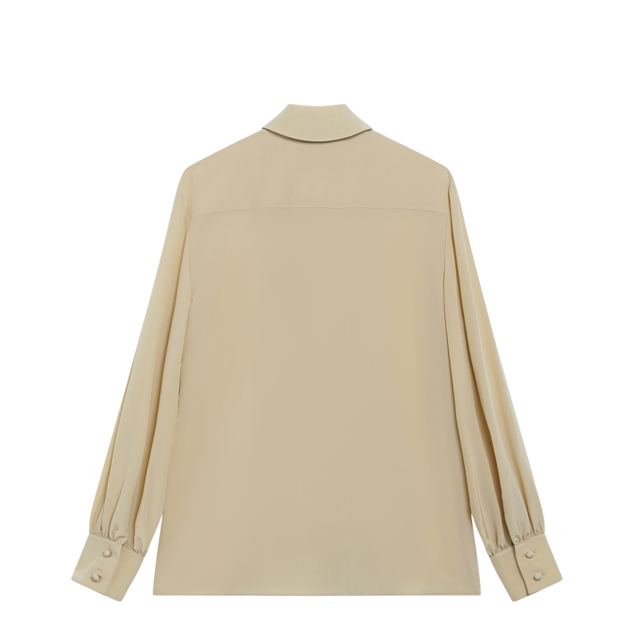 MAYFEYR - Valentino - Light Beige Silk Bow Shirt - 9B3AB8M521BZEP