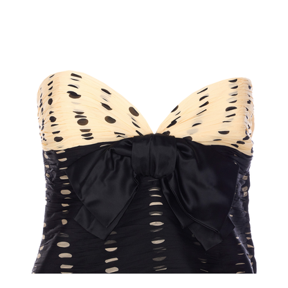 Beige Pattern Top - Black