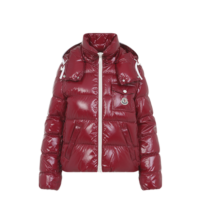 Cherry Pink Andro Hooded Short Down Jacket