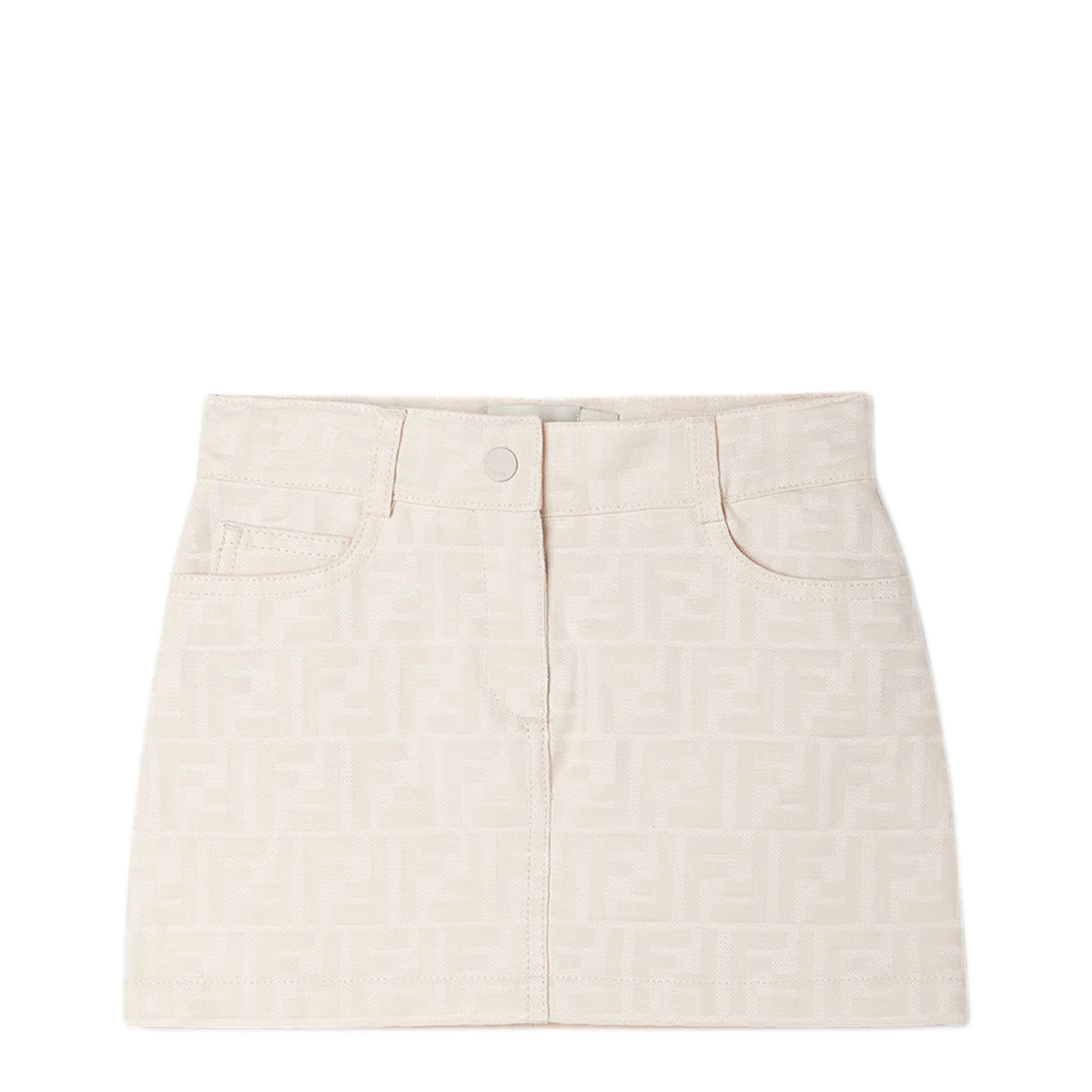 MAYFEYR - FENDI KIDS - Ff Mini Skirt In Cotton - JFE213AY8VF0XW5