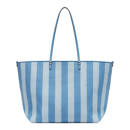 Roll Large Canvas Shopper Bags - Pastel Blue