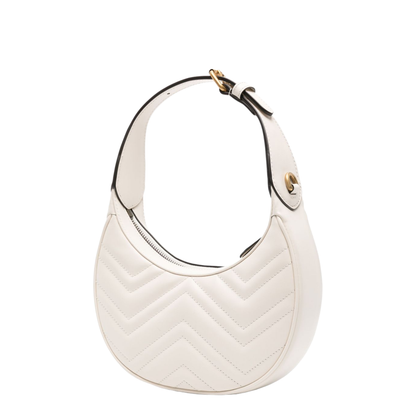 Small Shoulder Bag in White Leather