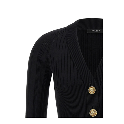 Button Cardigan Black