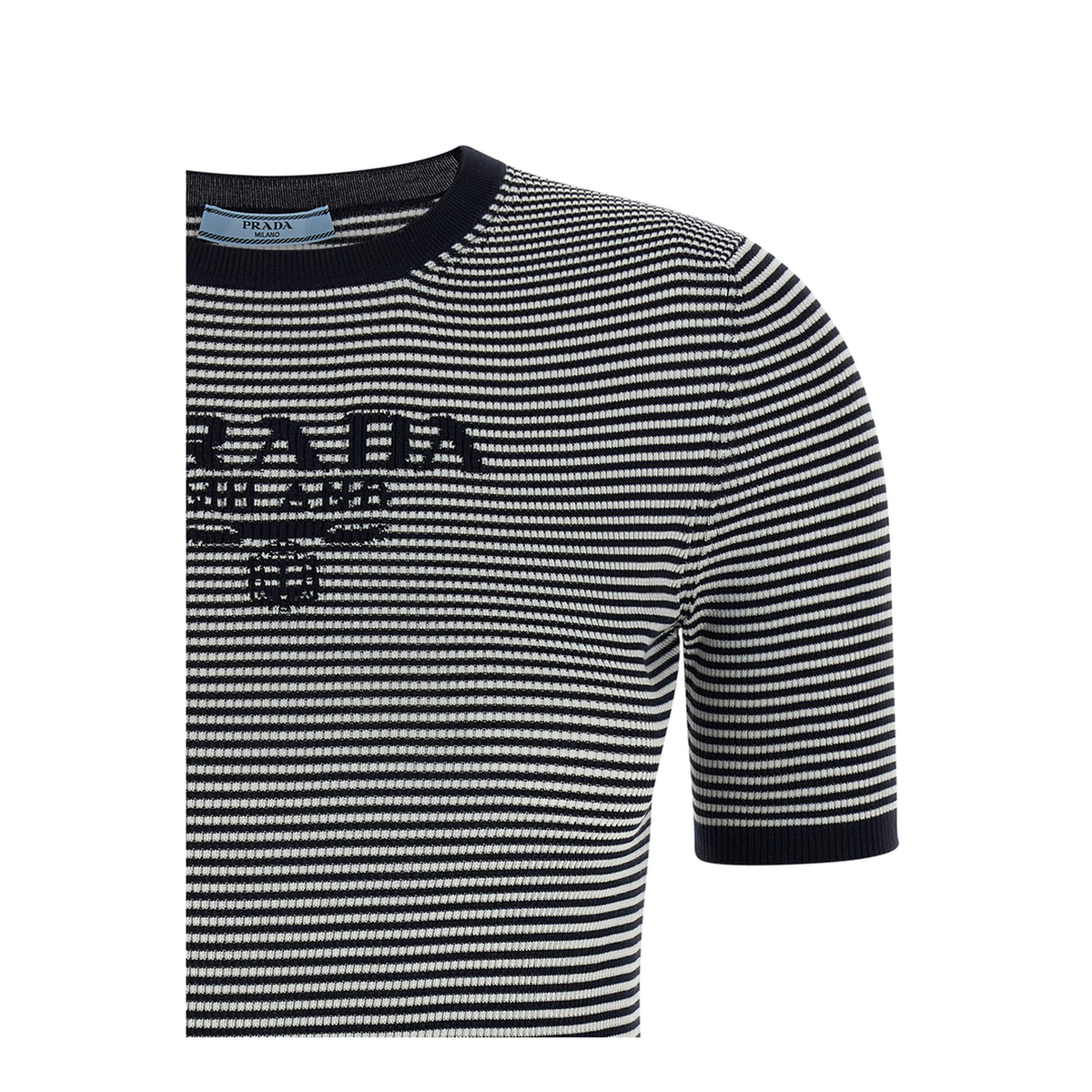 MAYFEYR - Prada - Striped Silk Crewneck Sweater With Logo - P24T1FSWMO19BVF022X