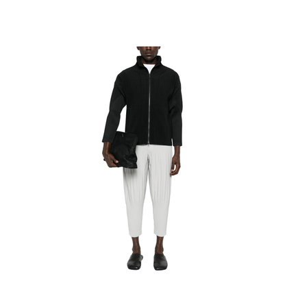Light Grey Plissé Finish Straight Leg Pull-On Style