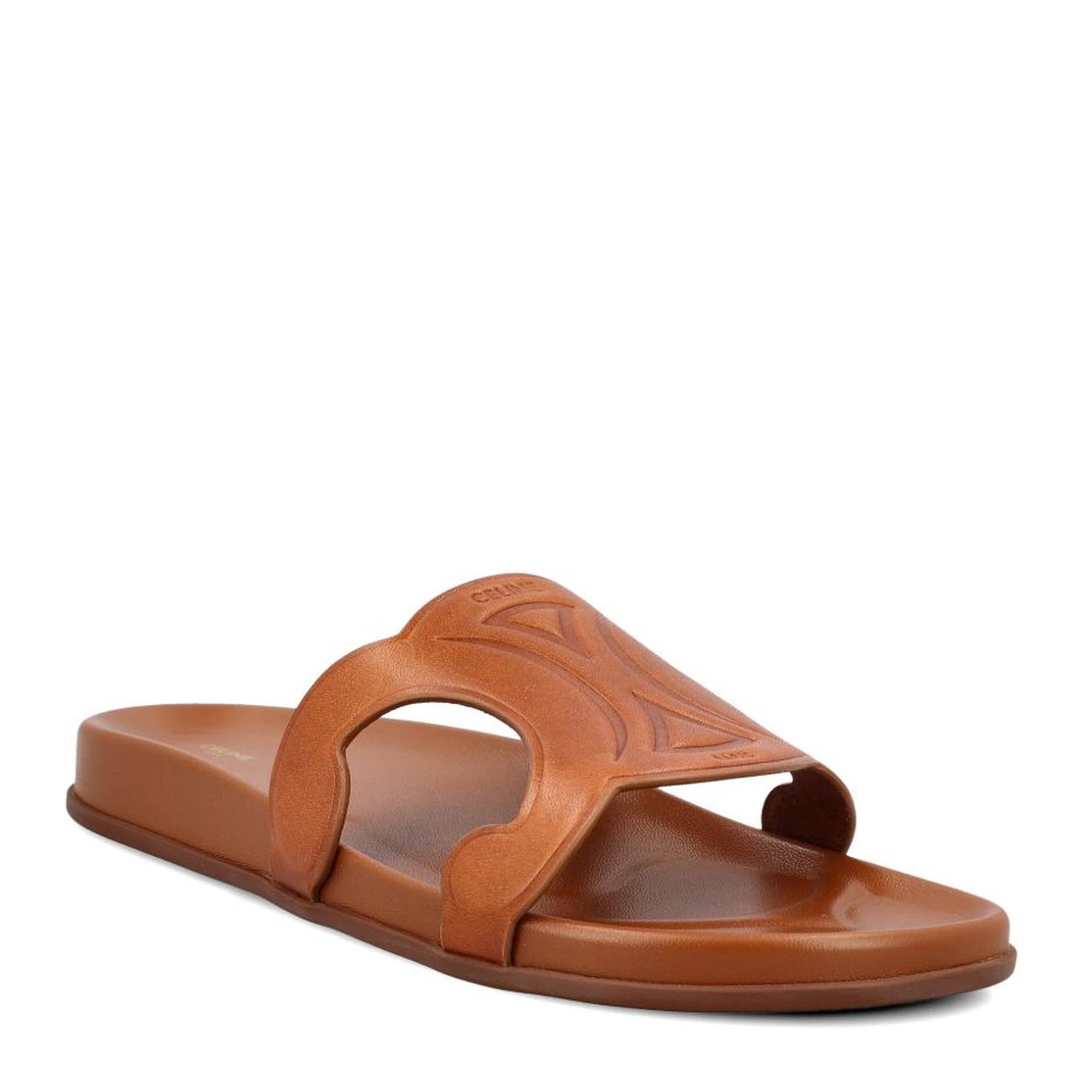 MAYFEYR - Celine - Triomphe Leather Sandals In Brown - 367365348C04LU