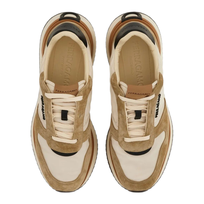 MAYFEYR - Ferragamo - Atlantic Waterproof Fabric And Suede Sneakers - 02A1300787605SAFARI