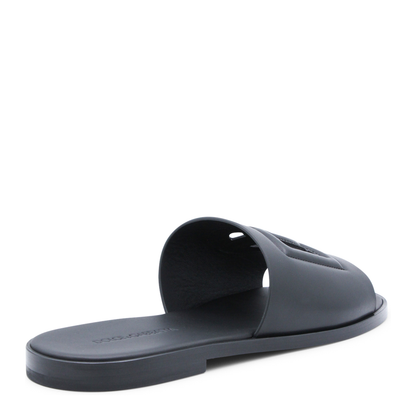 Leather Slide with Logo