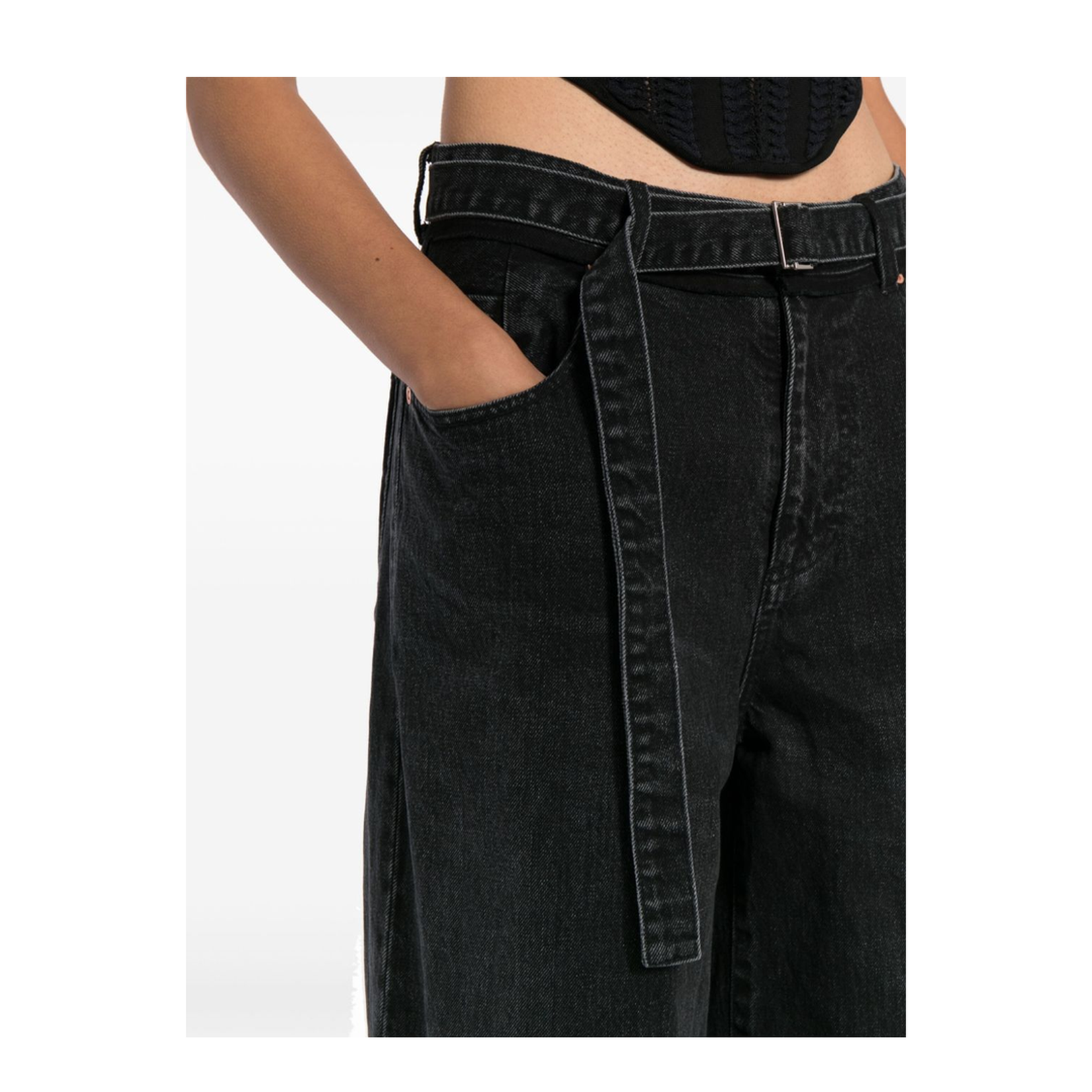 Wide-leg Denim Jeans